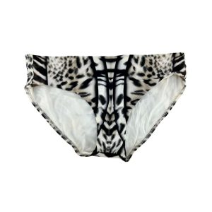 Diva Women’s Black & White Animal Print Classic Bikini Bottoms / Various sizes